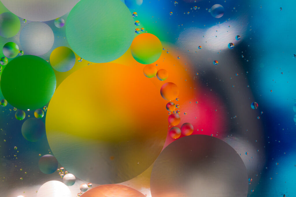 Vibrant Abstract Bubbles Wallpaper - Colorful Liquid Background