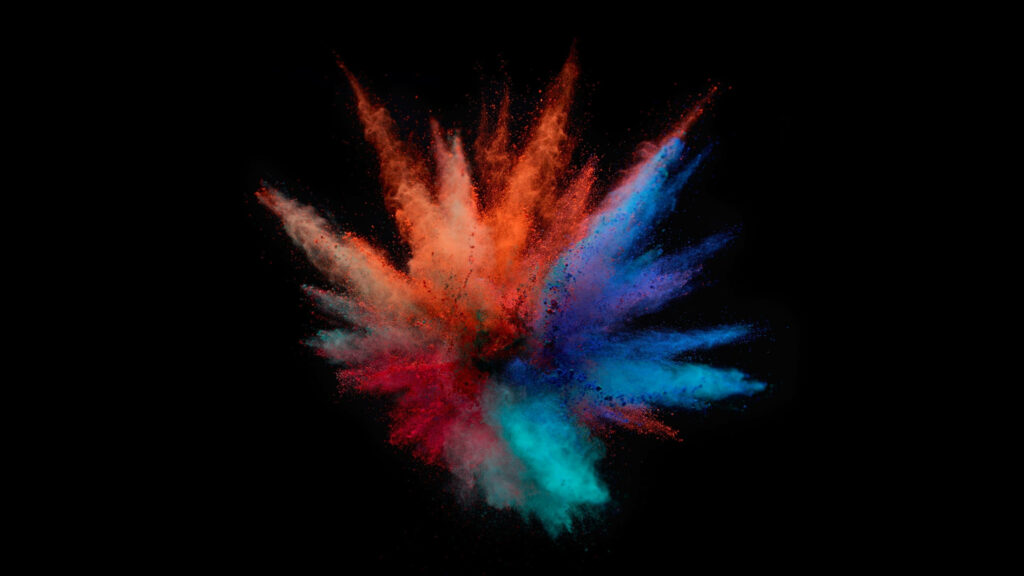 Vibrant Abstract Wallpaper: Colorful Explosion on Dark Background