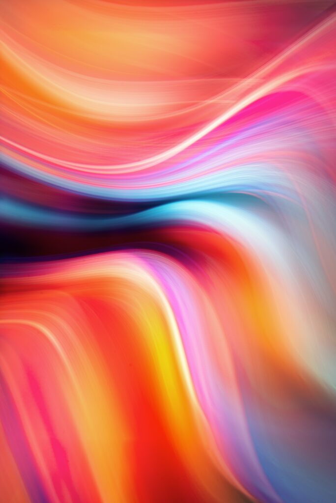 Vibrant Abstract Wallpaper with Fluid Stripes and Dynamic Movement