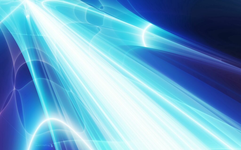 Vibrant Abstract Wallpaper: Bright Light Beams on Deep Blue Background