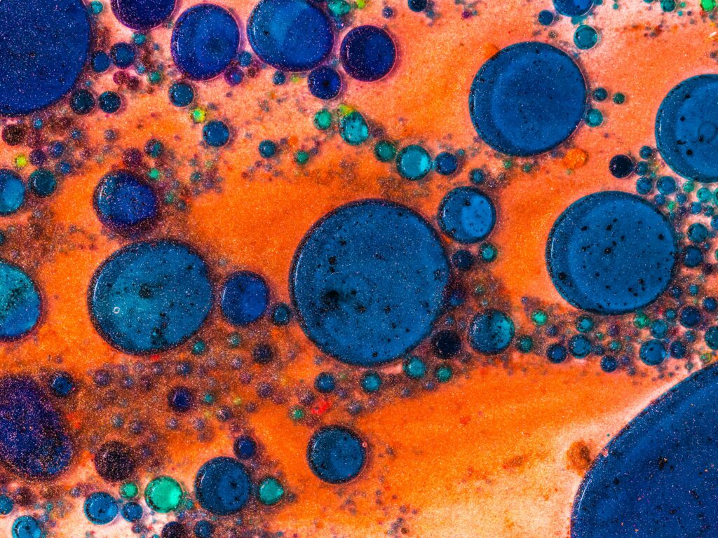 Colorful Paint Droplets Macro Wallpaper: Vivid Abstract Design