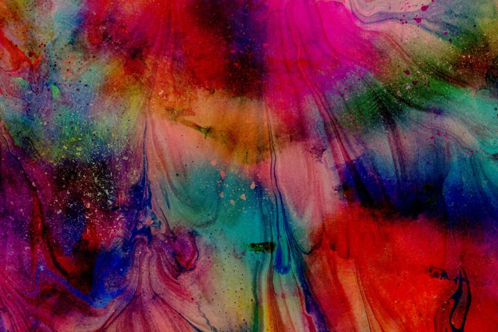 Colorful Abstract Wallpaper: Dynamic Paint Splatters & Textured Background