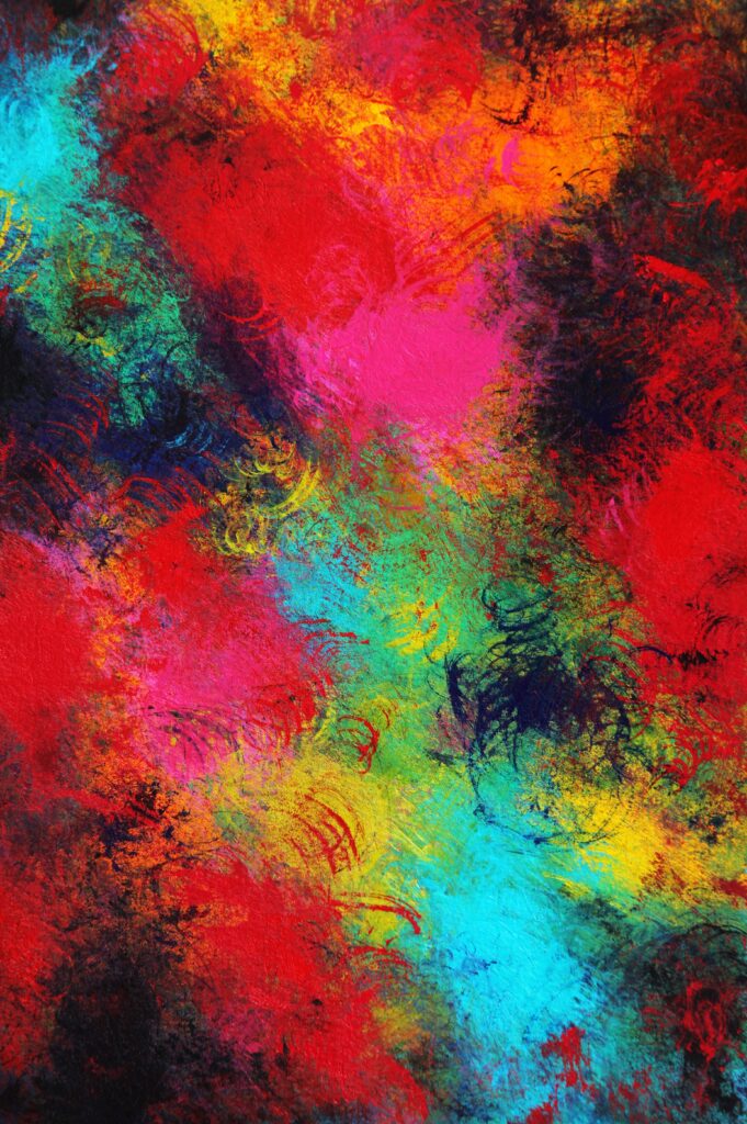 Vibrant 3712x5585 Colorful Paint Stains Abstract Wallpaper Background
