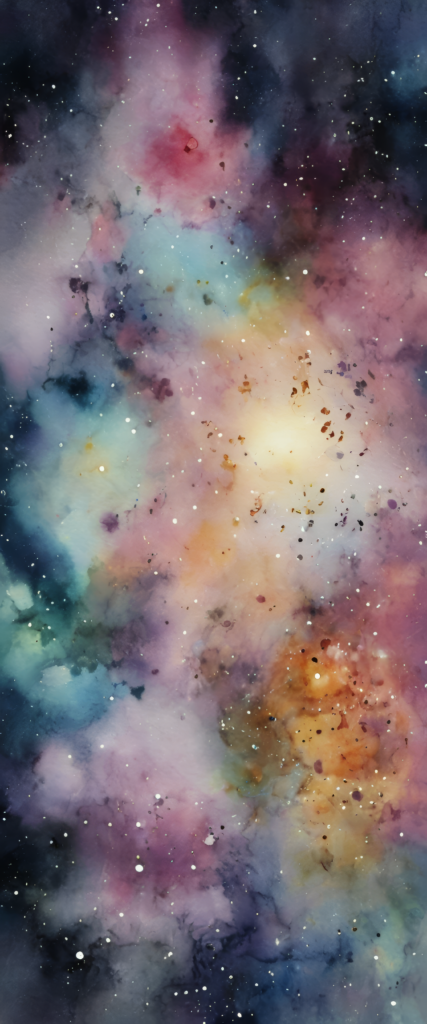 Colorful Abstract Wallpaper: Ethereal Paint Stains for Your Display