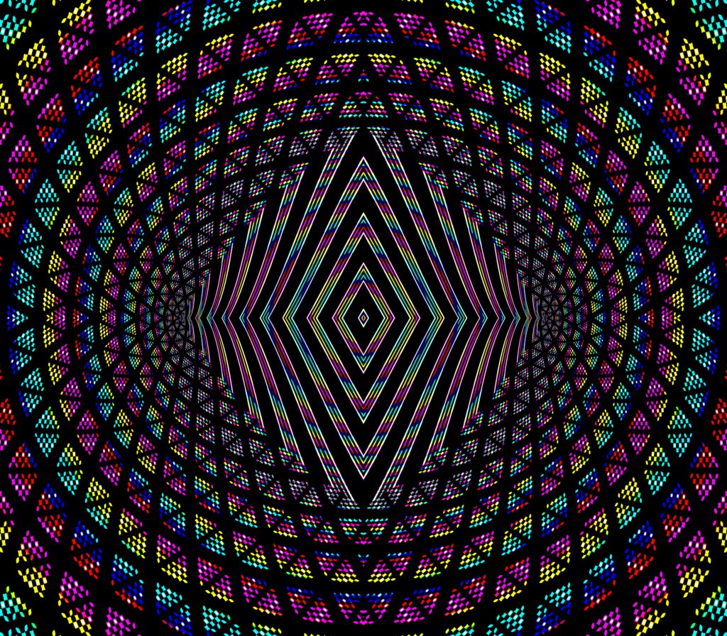 Vibrant Abstract Rhombus & Dots Wallpaper - 6400x5600 Background