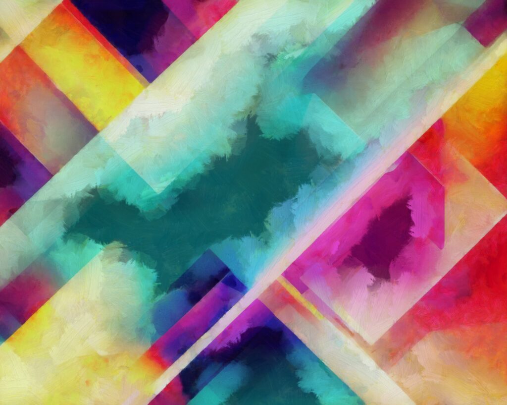 Vibrant Abstract Wallpaper: Colorful Stripes & Dynamic Brushstrokes