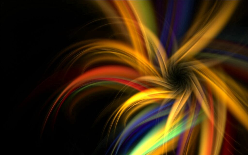 Vibrant Abstract Wallpaper: Colorful Swirls on Dark Background