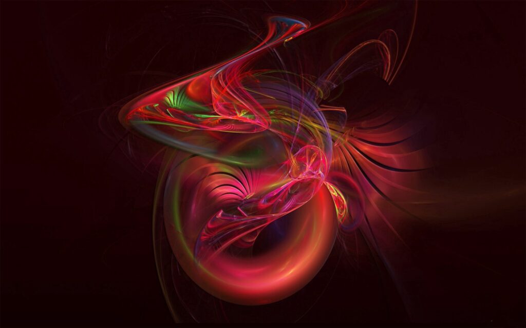 Vibrant Abstract Wallpaper: Colorful Swirls & Patterns on Dark Background
