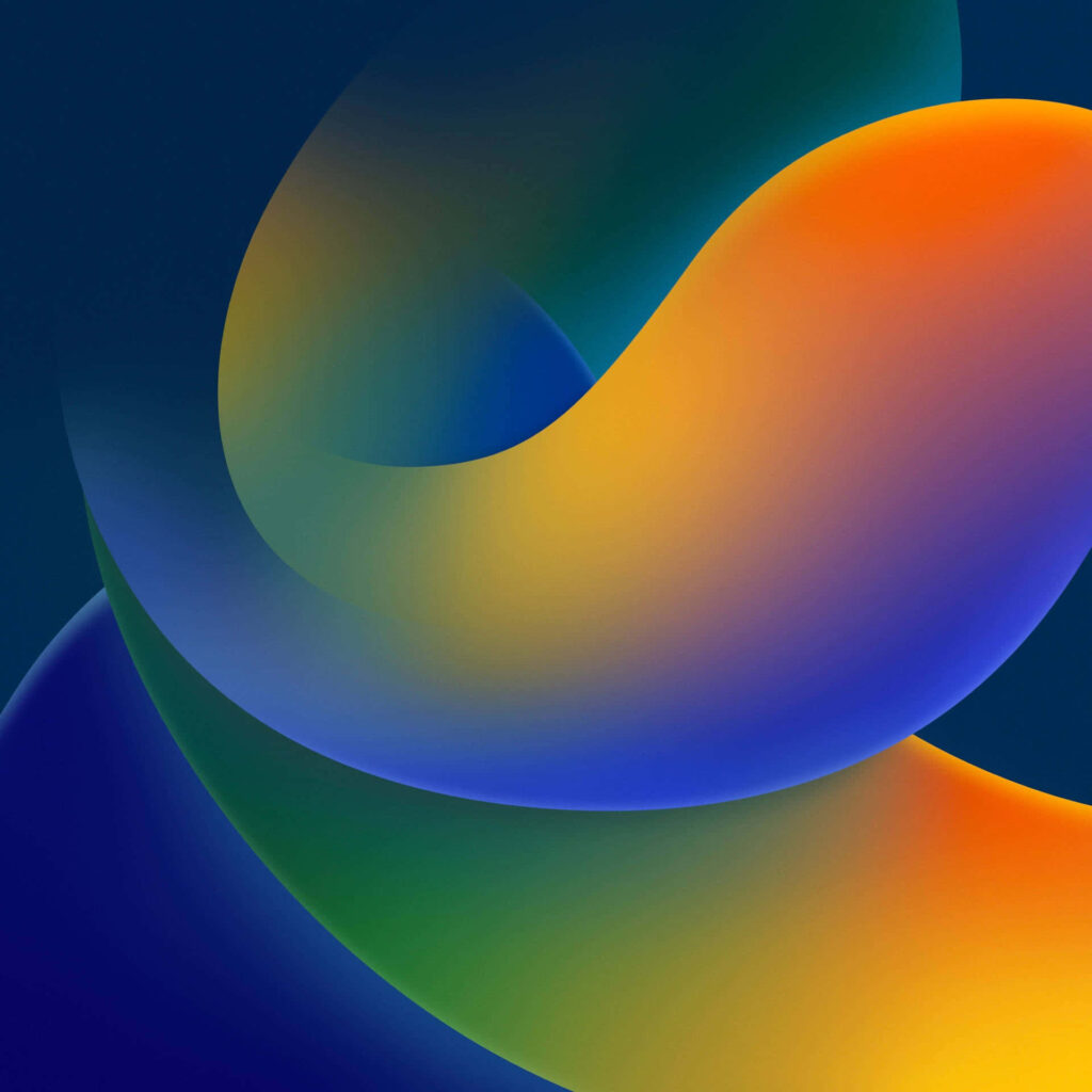 Vibrant Abstract Wallpaper: Colorful Waves for iPad Screens