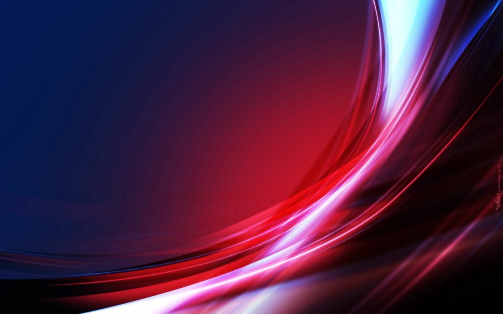 Vibrant Abstract Wallpaper: Curved Lines & Light Streaks in Red & Blue