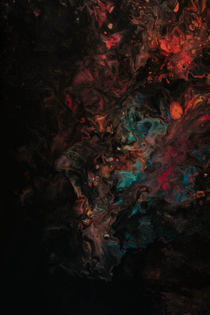 Vibrant Abstract Wallpaper: Dark Background with Colorful Swirls