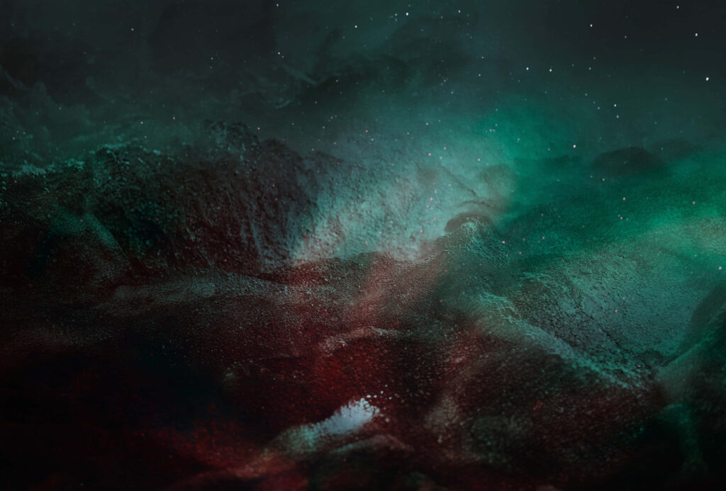 Abstract Dark & Vibrant Wallpaper - Textured Celestial Background