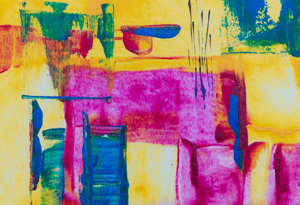 Vibrant Abstract Wallpaper: Dynamic Brushstrokes & Vivid Colors