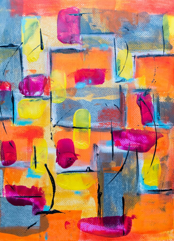 Vibrant Abstract Wallpaper: Bold Brushstrokes & Colorful Expression