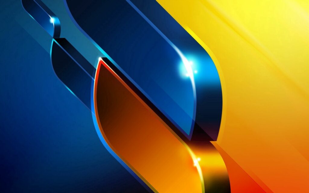 Vibrant Dynamic Abstract Wallpaper - Bold Curved Shapes in Color