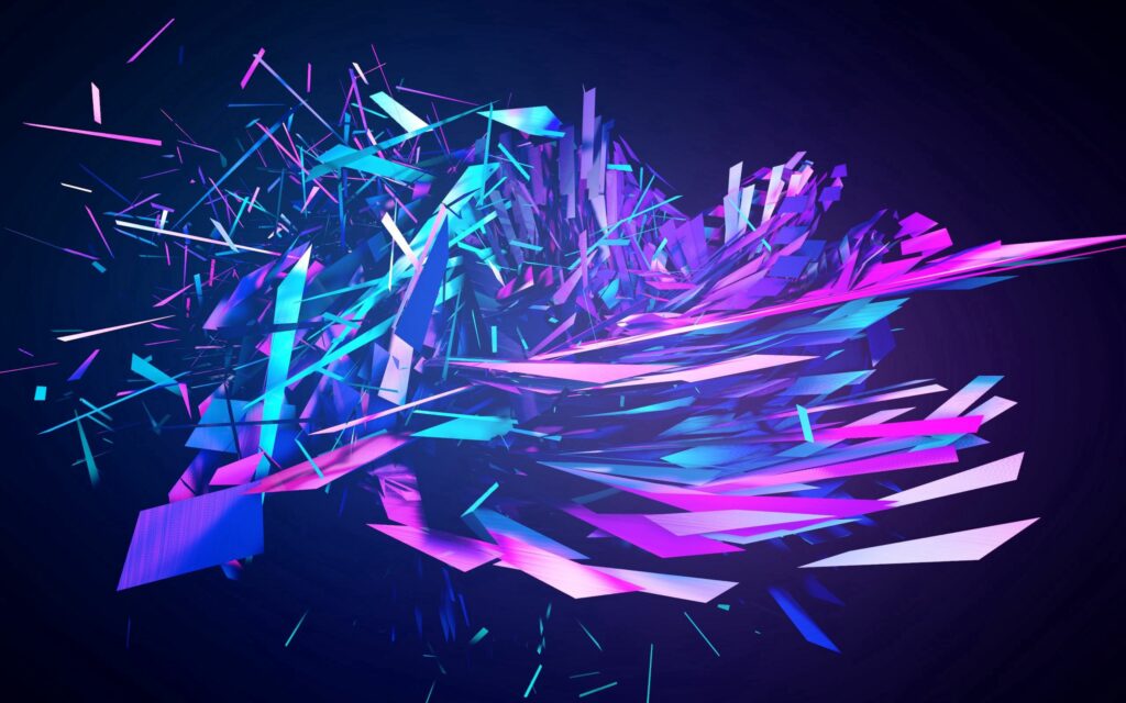 Vibrant Abstract Wallpaper: Colorful Light Explosion on Dark Background