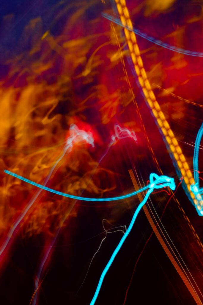 Vibrant Abstract Wallpaper: Long Exposure Light Streaks Background