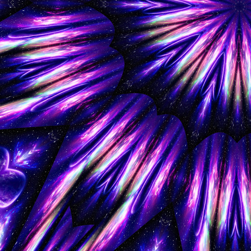 Vibrant Abstract Wallpaper: Dynamic Shapes & Glow on Dark Background