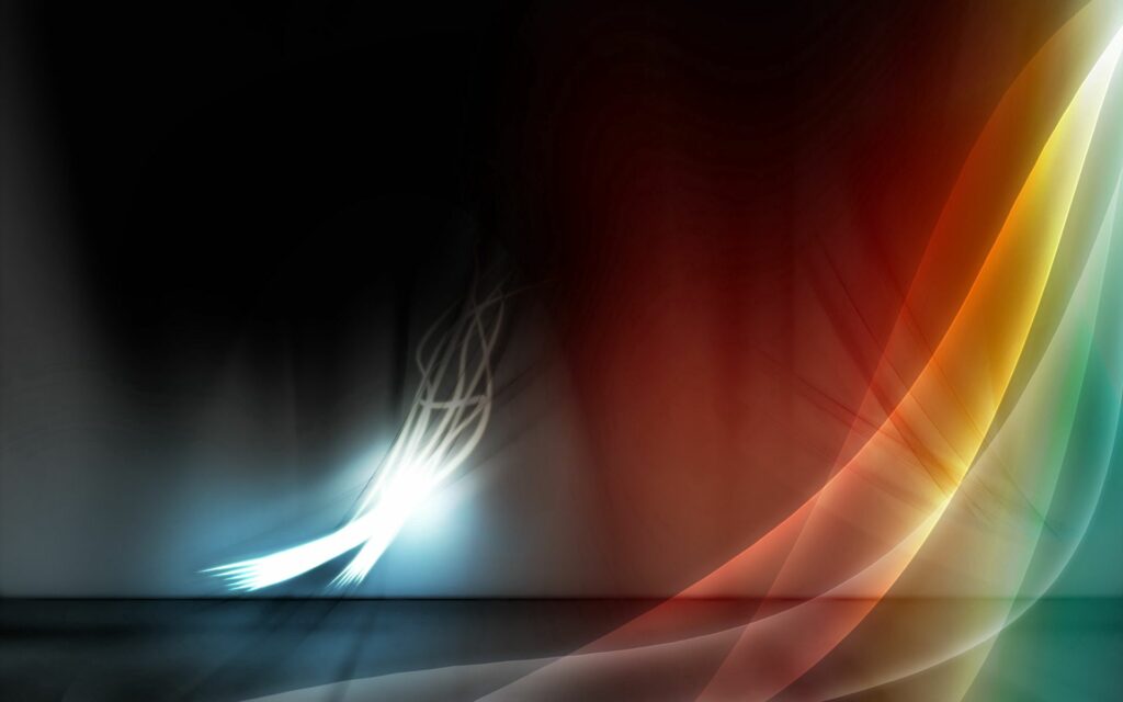 Vibrant Abstract Flowing Lines Wallpaper - Red, Green, Yellow