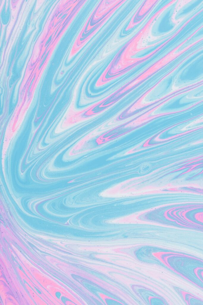 High-Res Abstract Wallpaper: Fluid Swirls in Blue, Pink & White