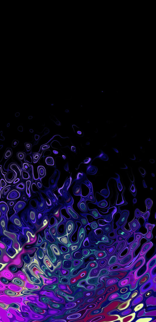 Vibrant Abstract Wallpaper: Fluid Purple, Blue & Pink Design for AMOLED