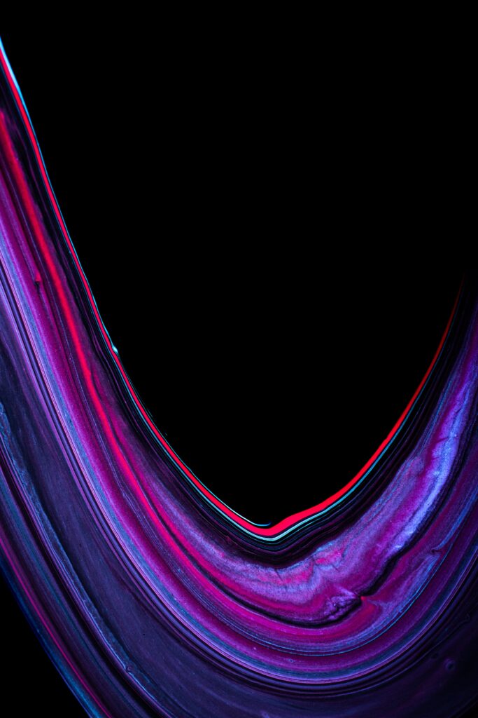 Vibrant Abstract Wallpaper: Liquid Paint in Purple, Pink & Blue