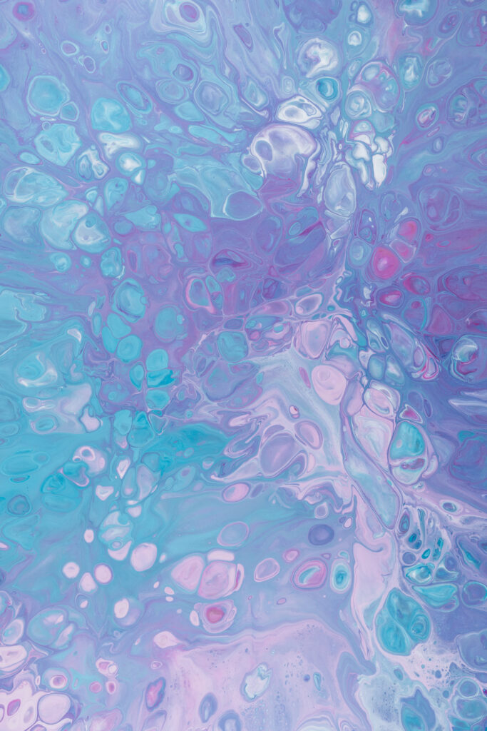 Vibrant Abstract Wallpaper: Fluid Textures in Blue, Purple & Pink