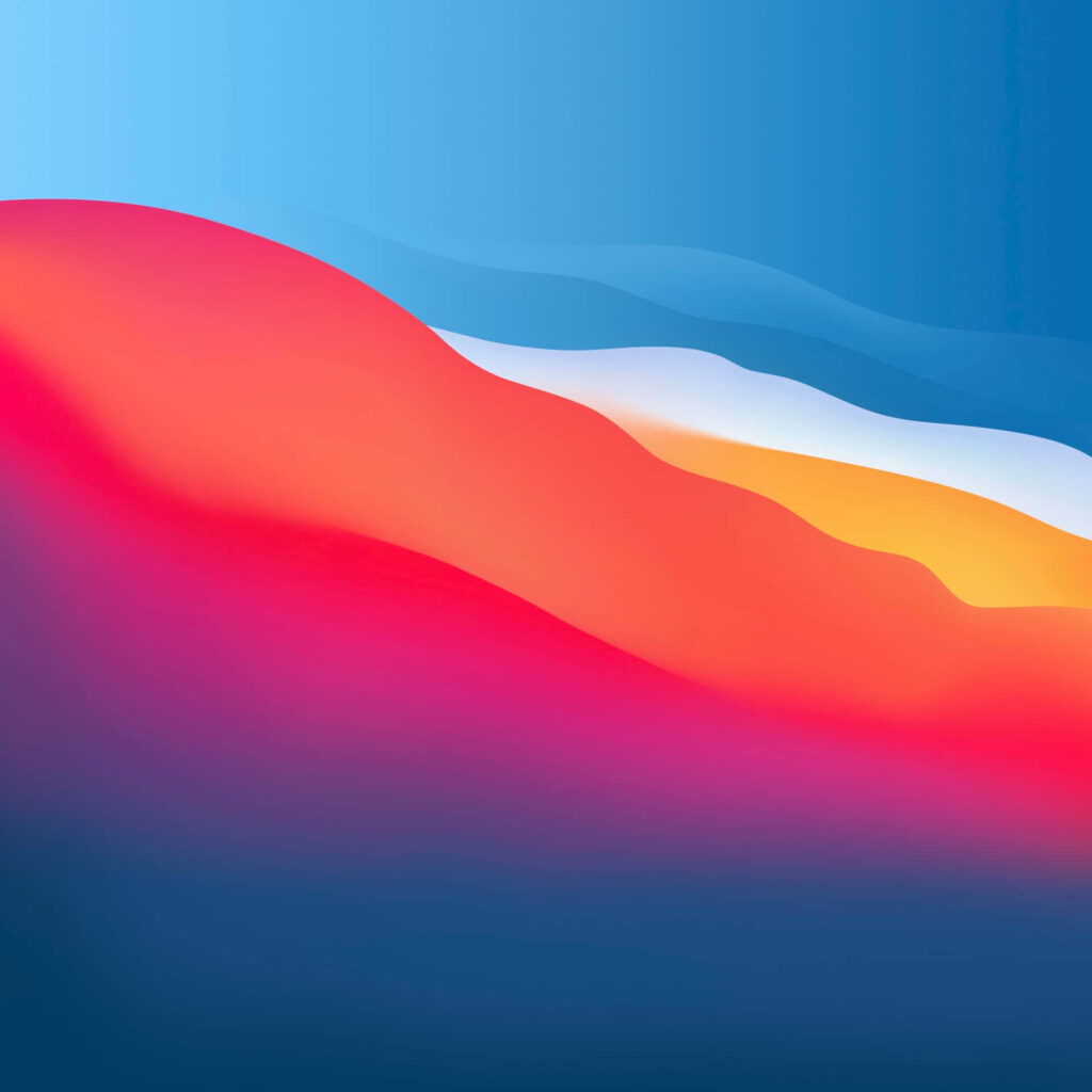 Vibrant Abstract Wallpaper with Fluid Blue, Red, and Orange Waves