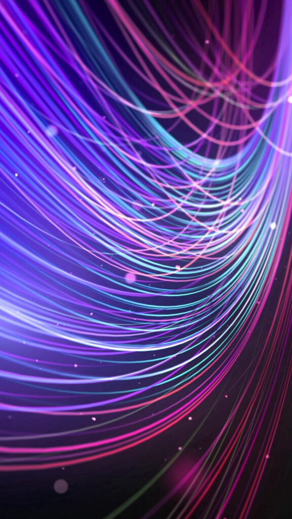 Vibrant Abstract Wallpaper: Glowing Lines on Dark Background