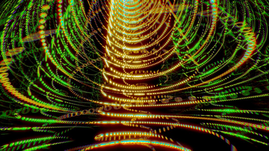 Vibrant Abstract Wallpaper: Glowing Spirals & Dynamic Lines 3840x2160