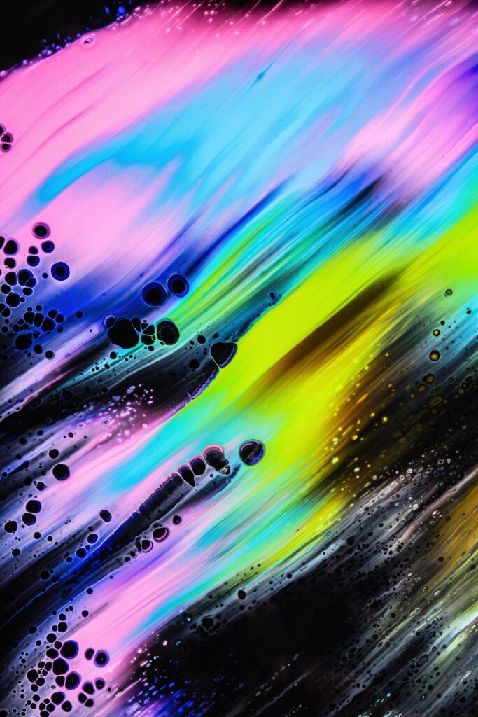 Vibrant Abstract Wallpaper 4480x6720: Colorful Paint Swirls
