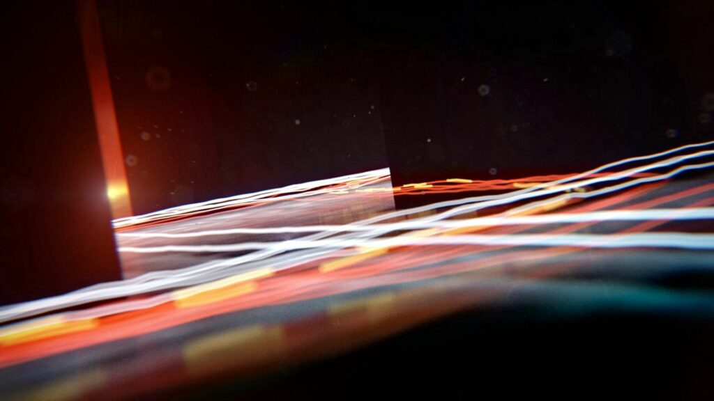 Vibrant Abstract Wallpaper of Dynamic Lines on Dark Background 1920x1080