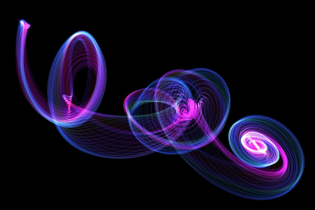 Vibrant Neon Abstract Wallpaper - 3000x2000 Black Background Design