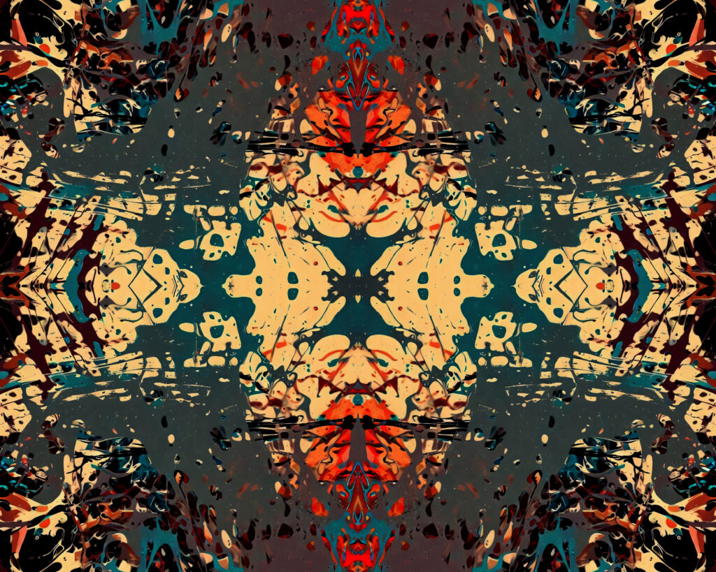 Vibrant Abstract Shapes Wallpaper - Colorful Symmetrical Design
