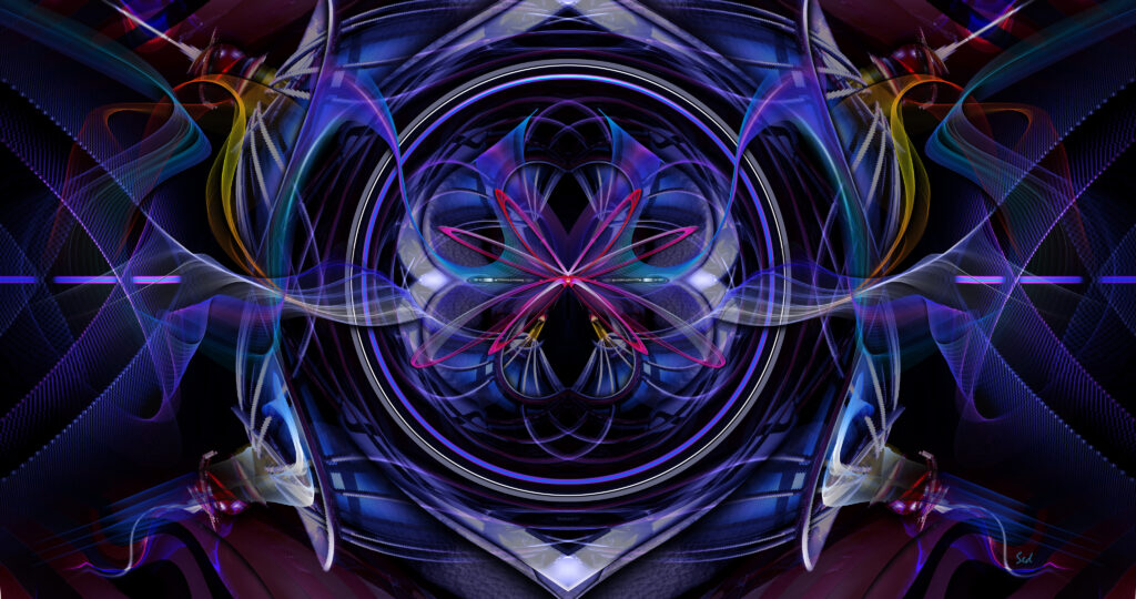 Vibrant Abstract Wallpaper with Swirling Lines for 4096x2160 Display