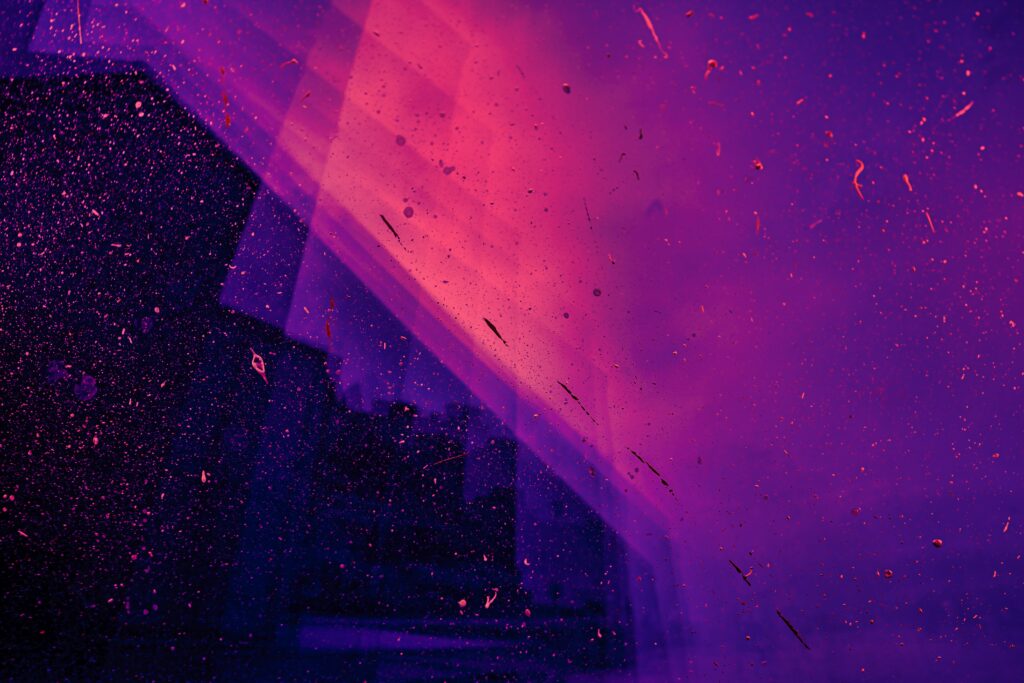 Vibrant Lilac Abstract Wallpaper with Dreamy Textures and Splashes