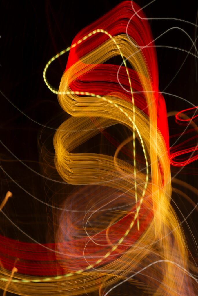 Vibrant Abstract Wallpaper: Dynamic Long Exposure Light Trails