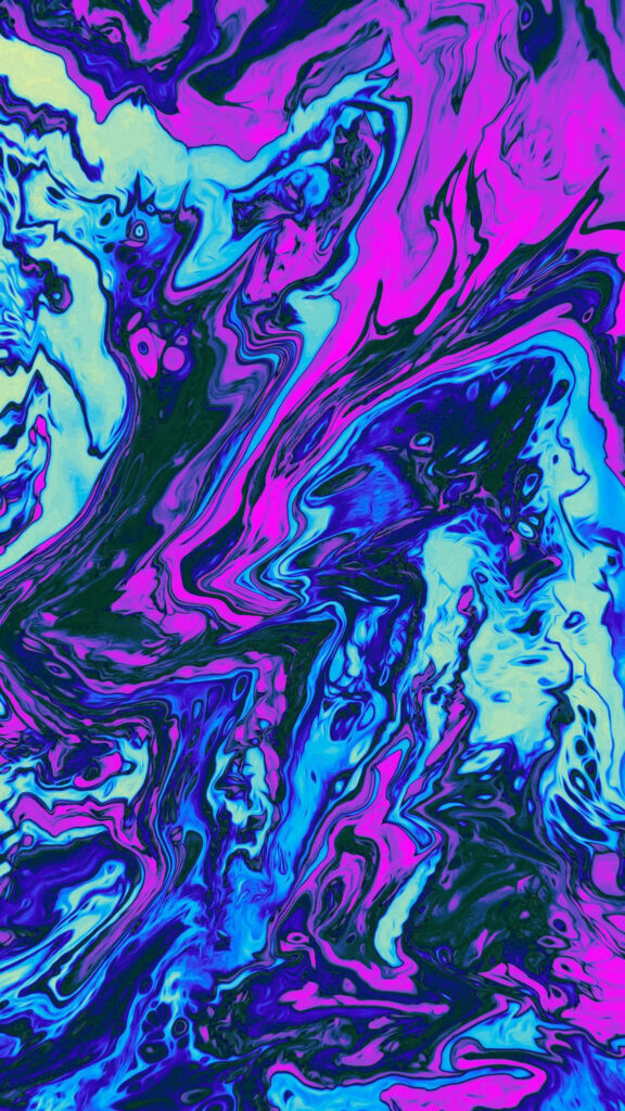 Vibrant Abstract Pink and Blue Swirl Wallpaper for Modern Spaces