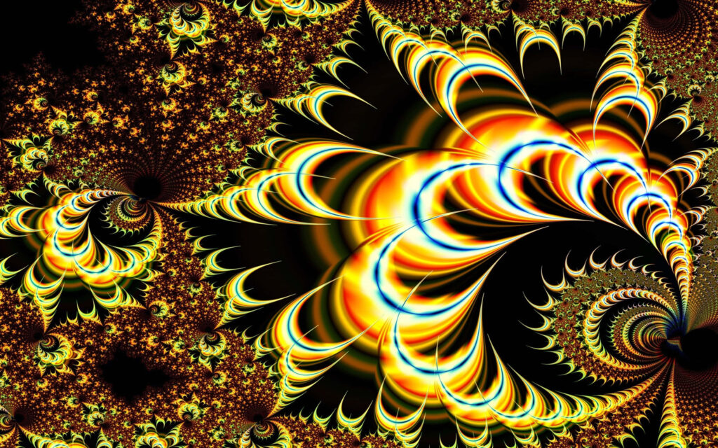 Mesmerizing Vibrant Abstract Wallpaper with Swirling Colors & Shapes