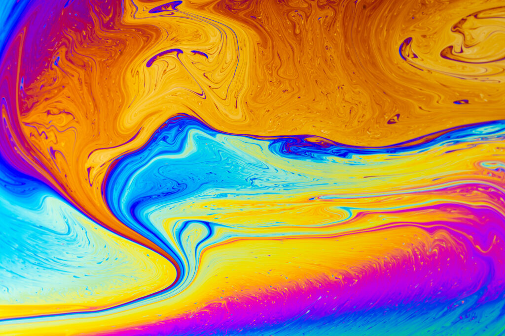 Vibrant Multicolored Abstract Wallpaper: Fluid Art Design Background