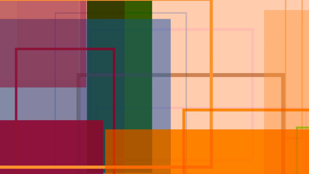 Vibrant Abstract Squares Wallpaper in Green, Orange, Purple & Blue