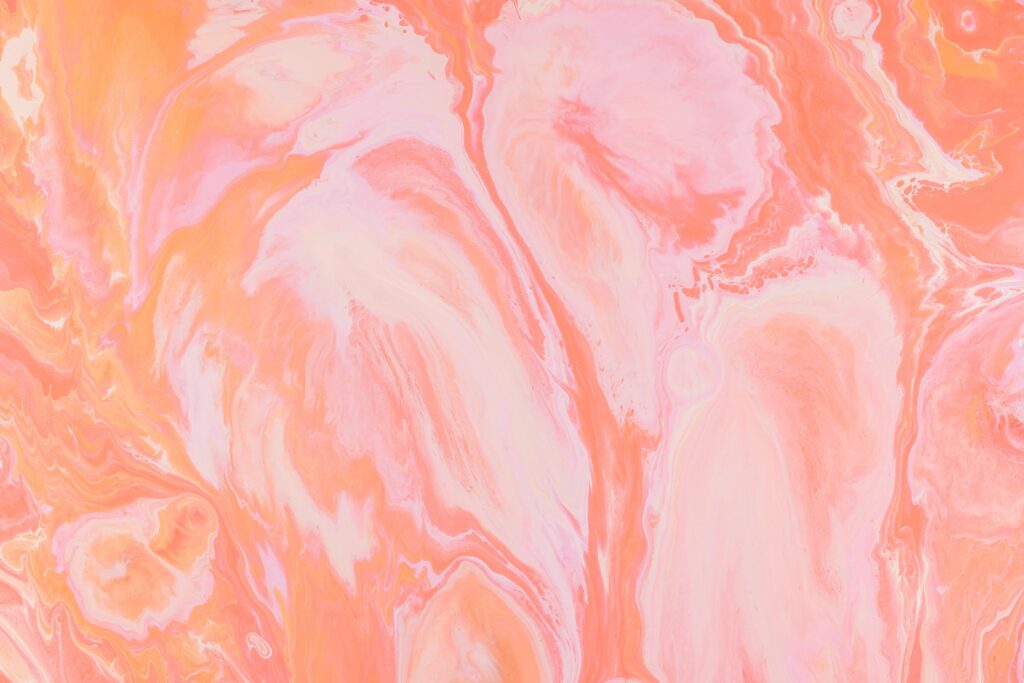Vibrant Pink & Orange Abstract Wallpaper with Fluid Paint Design