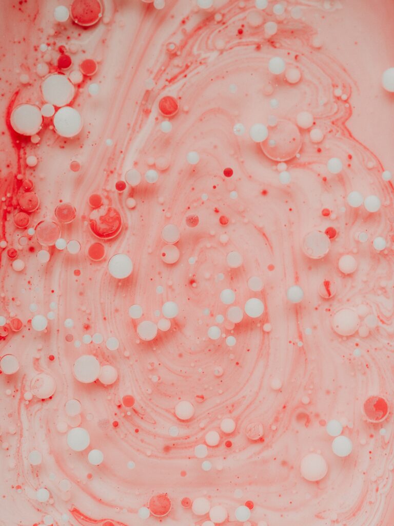 Vibrant Pink & White Bubble Wallpaper: Fluid Abstract Background