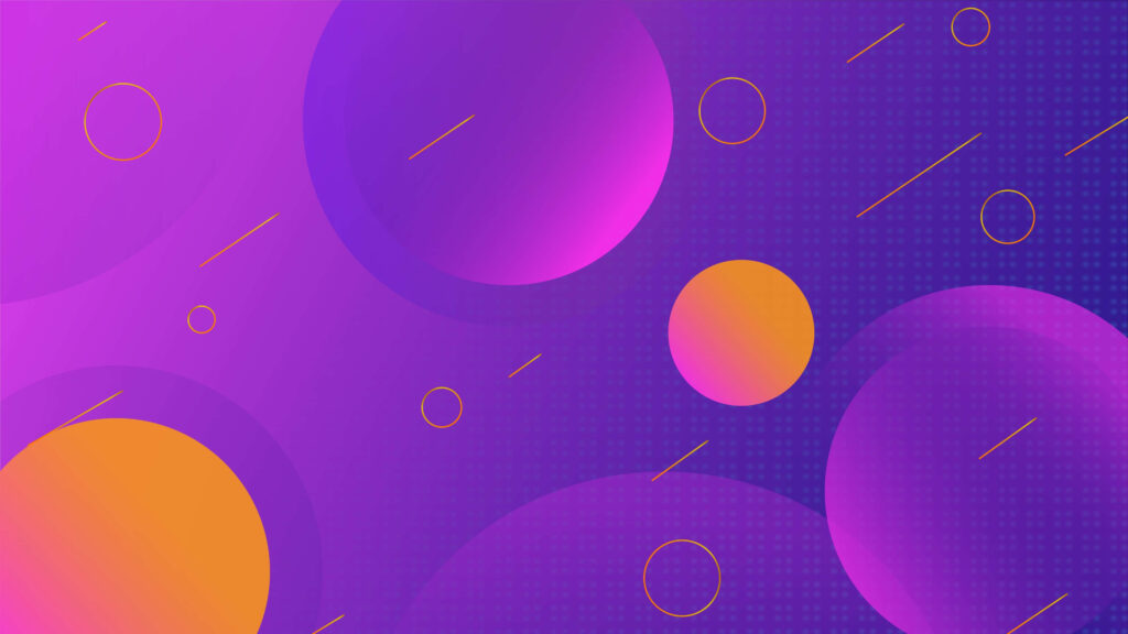 Vibrant Abstract Wallpaper with Purple and Orange Circles