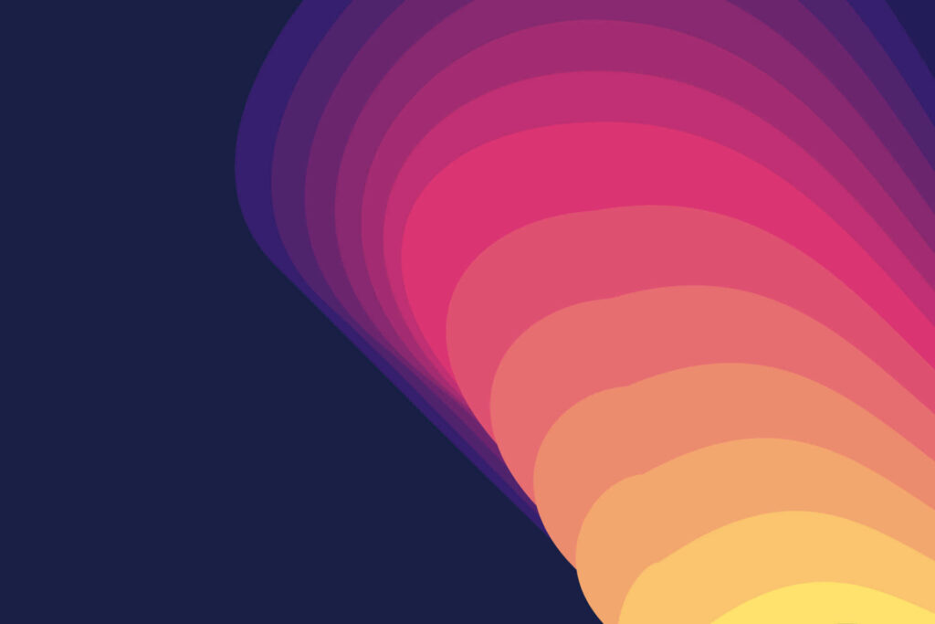 Vibrant Abstract Wallpaper: Colorful Gradients on Navy Blue Background