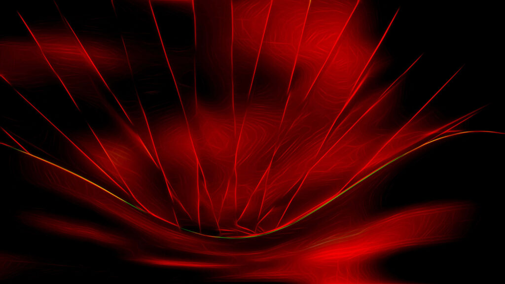 Vibrant Red Silk Abstract Wallpaper: Elegant Dark Background Design