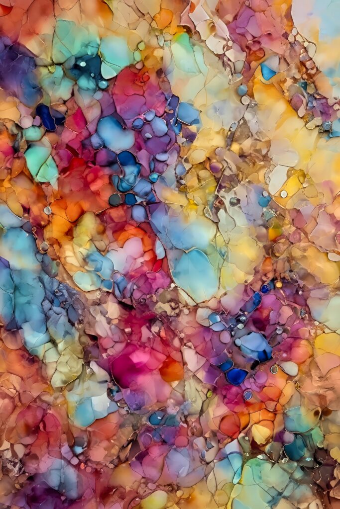 Vibrant Abstract Glass Wallpaper: Colorful Shattered Design Background