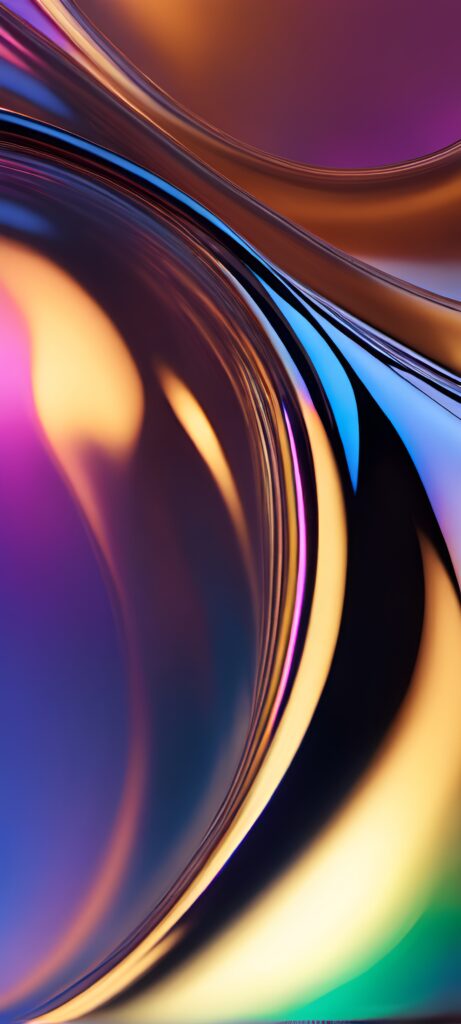 Vibrant Abstract Wallpaper: Smooth Curves & Dynamic Color Play
