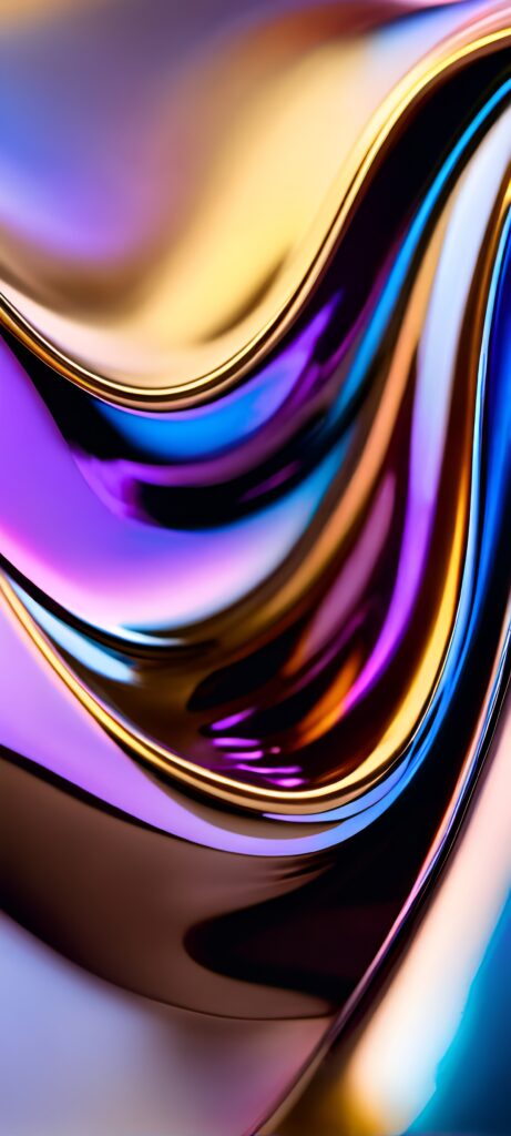 Vibrant Abstract Wallpaper: Smooth Curves & Golden Hues