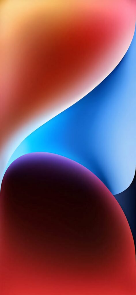 Vibrant Abstract Wallpaper: Flowing Gradients of Warm & Cool Hues